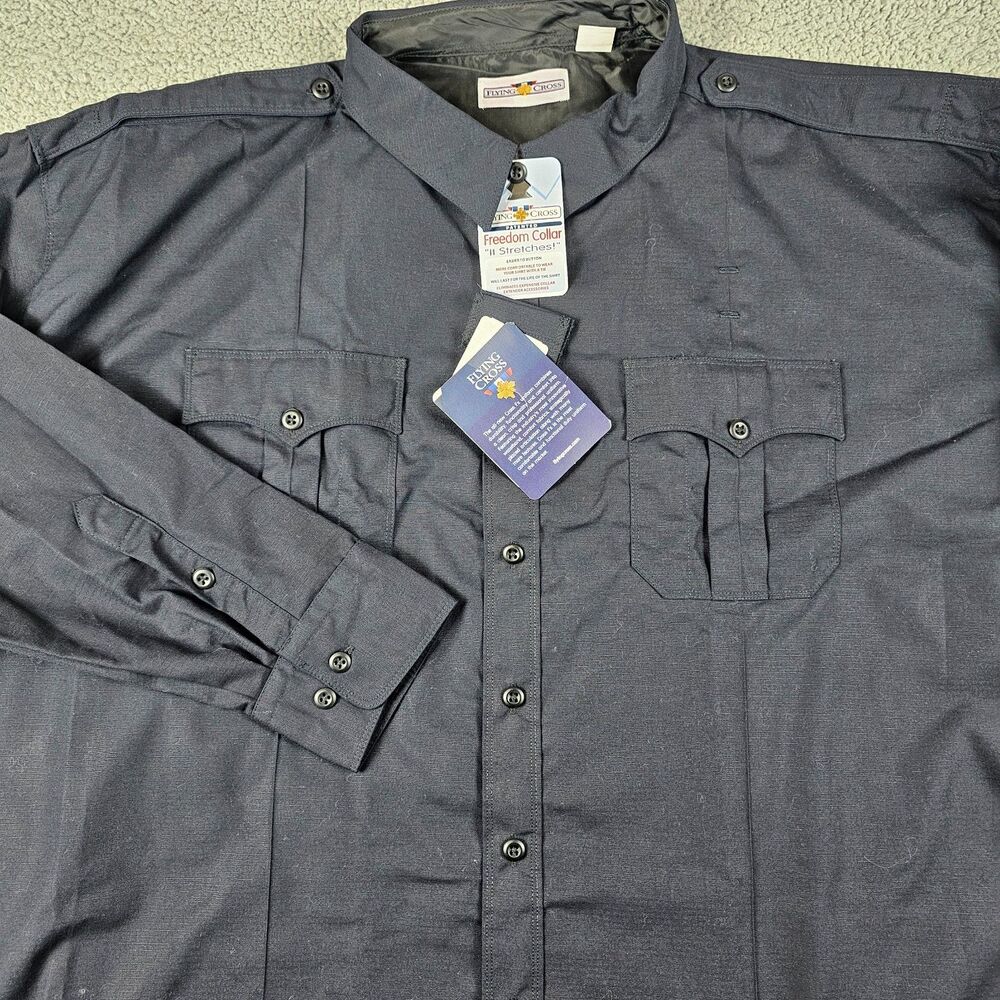 Flying Cross FX Shirt Mens 6XL LAPD Navy Class A Long Sleeve Station Uniform NWT